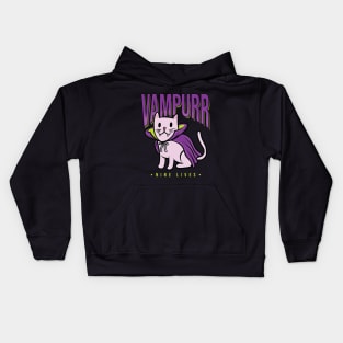 Funny Halloween Vampire Cat lover gifts Kids Hoodie